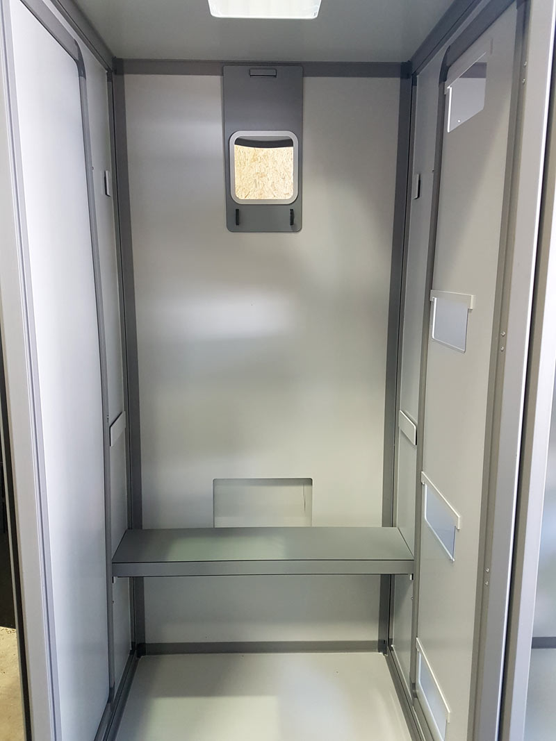 inside cabinet Astrocab 1000 modular hygiene system pic